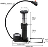 High Pressure Foot Air Pump with Gauge Heavy-Duty Foot Bike Pump for Bicycle Ball Scooter Car Inflatable Toys Mini Pump