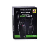 New Portable Black Walkie Talkie Pair With Batteries – Battery Operated