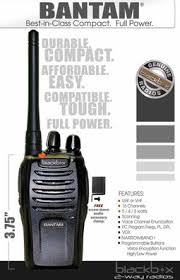 New Portable Black Walkie Talkie Pair With Batteries – Battery Operated